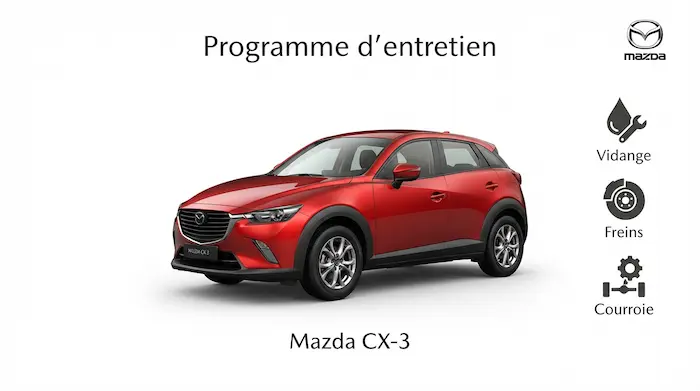 Plan d'entretien Mazda CX-3 Essence, Diesel et Hybride : le guide complet