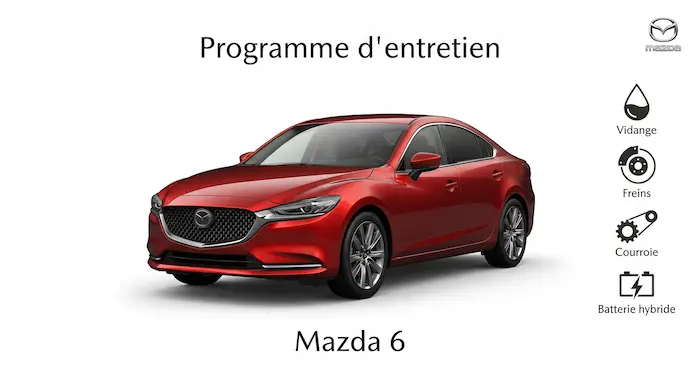 Plan d'entretien Mazda 6 Essence, Diesel et Hybride : le guide complet