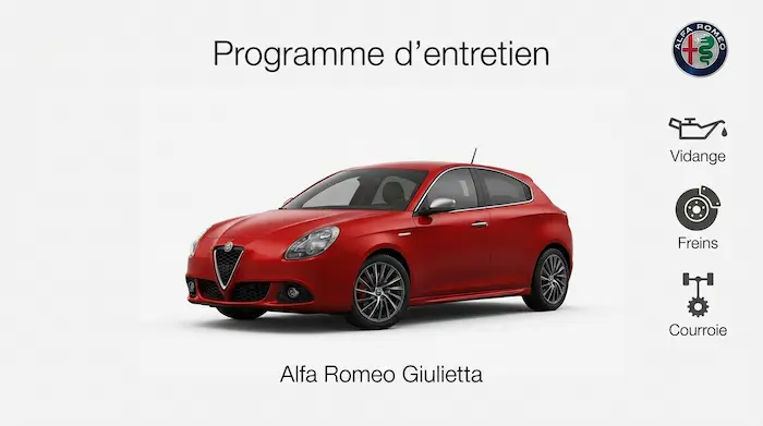 Plan d'entretien Alfa Romeo Giulietta Essence, Diesel : le guide complet