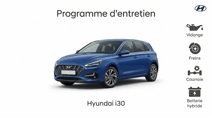 Plan d'entretien Hyundai i30 Essence, Diesel : le guide complet