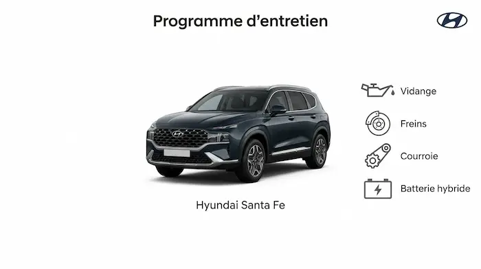 Plan d'entretien Hyundai Santa Fe Essence, Diesel et Hybride : le guide complet