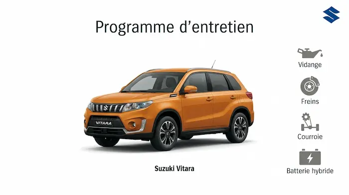 Plan d'entretien Suzuki Vitara Essence, Diesel et Hybride : le guide complet
