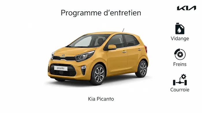 Plan d'entretien Kia Picanto Essence, Diesel : le guide complet