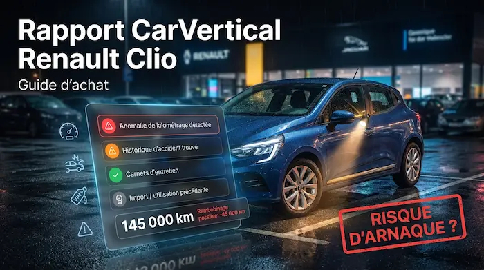 Rapport CarVertical Renault Clio : Guide Avant Achat [2026]