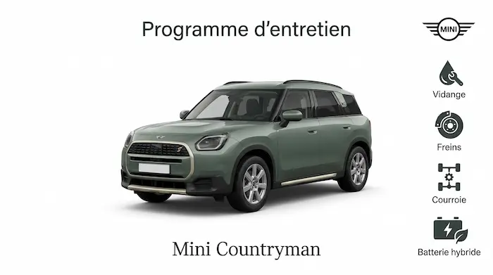 Plan d'entretien Mini Countryman Essence, Diesel : le guide complet