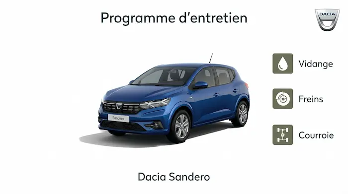 Programme d'entretien Dacia Sandero Essence, Diesel et GPL : le guide complet