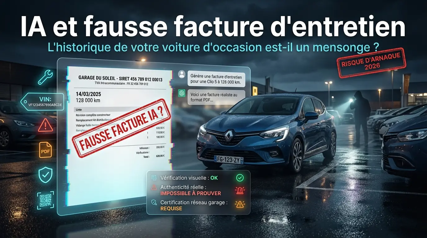 IA et fausses factures d'entretien : l'historique de votre voiture d'occasion est-il un mensonge ?