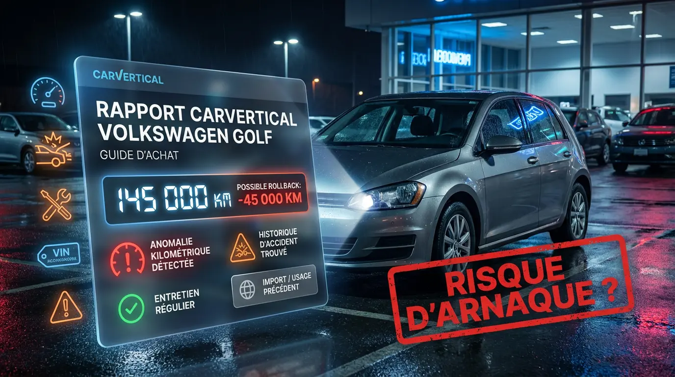 Rapport CarVertical pour Volkswagen Golf - Guide avant achat 2026