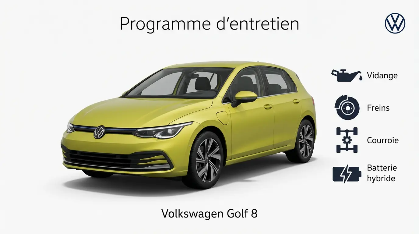Plan d'entretien Volkswagen Golf 8 TSI, TDI et GTE : le guide complet