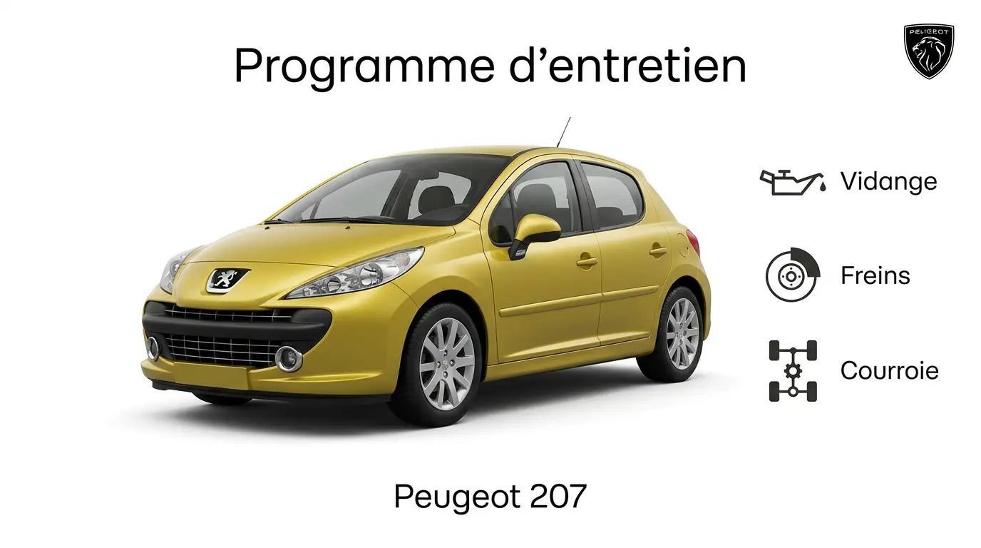 Programme d'entretien Peugeot 207 Essence, Diesel - Guide complet