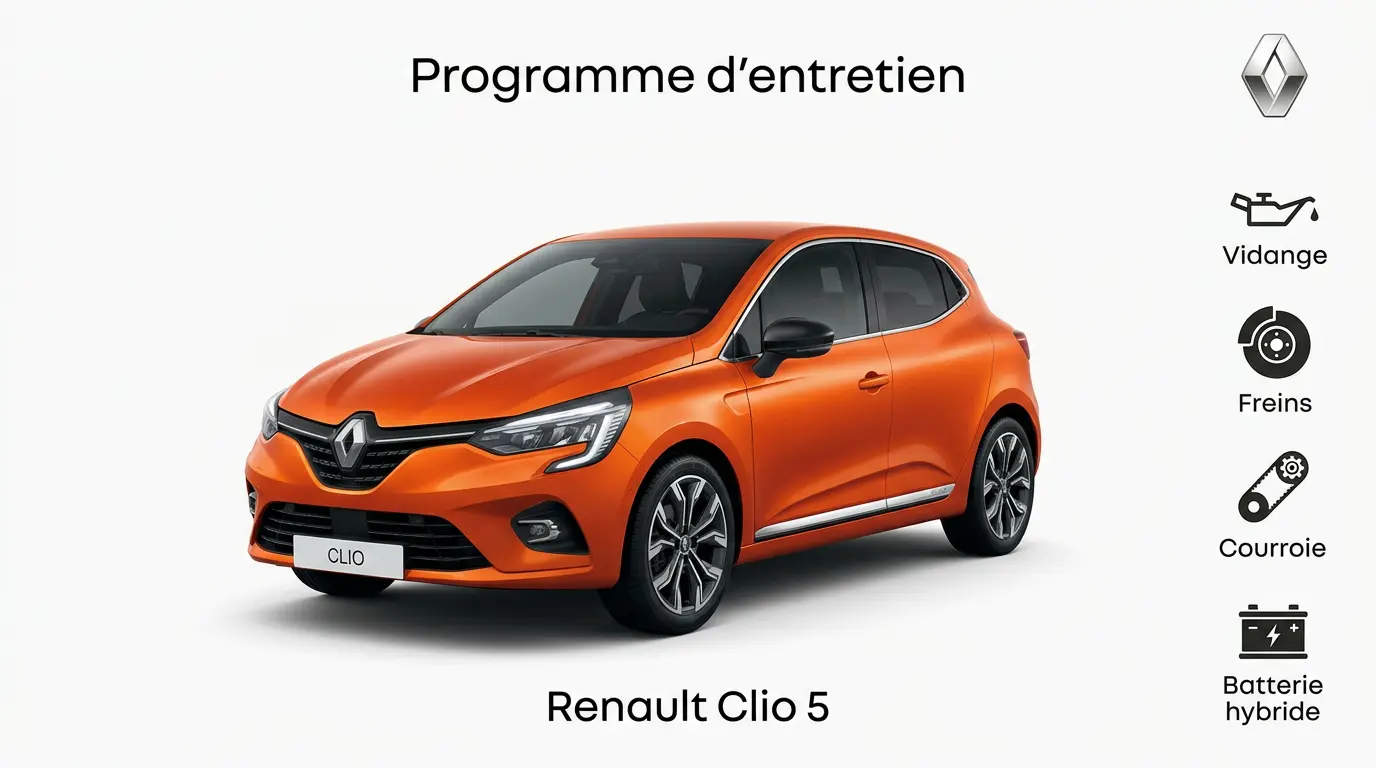 Programme d'entretien Renault Clio 5 Essence, Diesel et Hybride - Guide complet