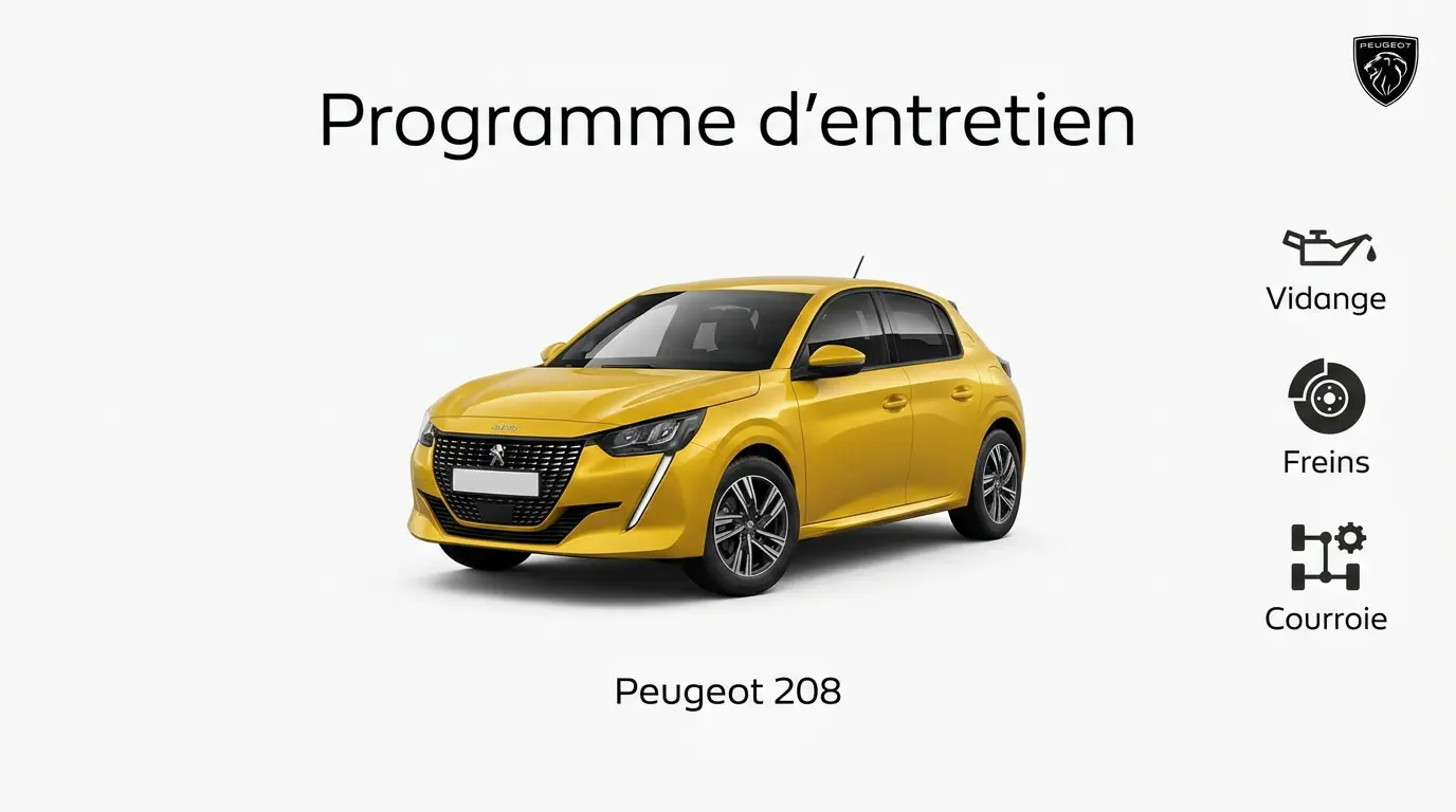 Programme d'entretien Peugeot 208 Essence, Diesel et Hybride - Guide complet