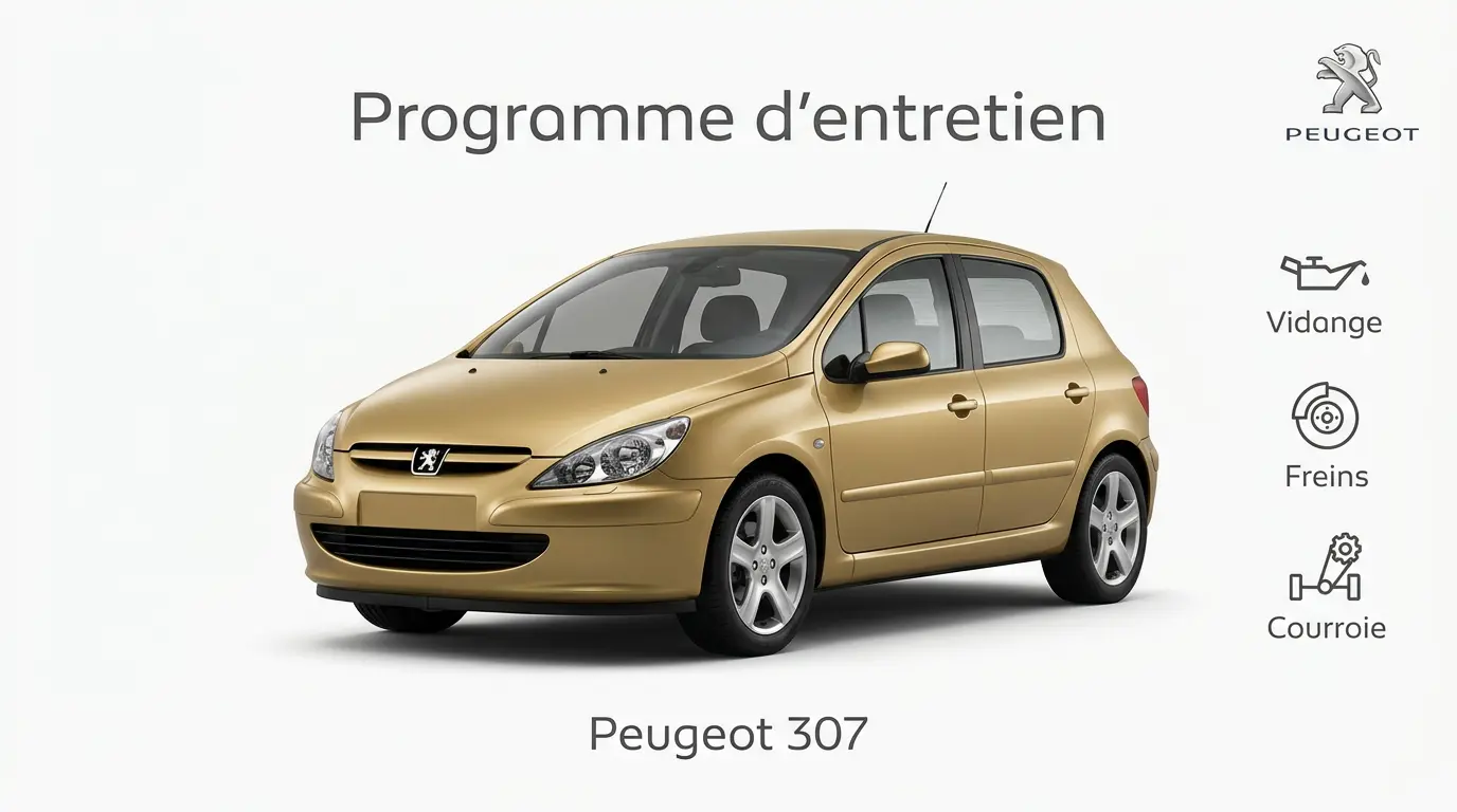 Programme d'entretien Peugeot 307 Essence, Diesel - Guide complet