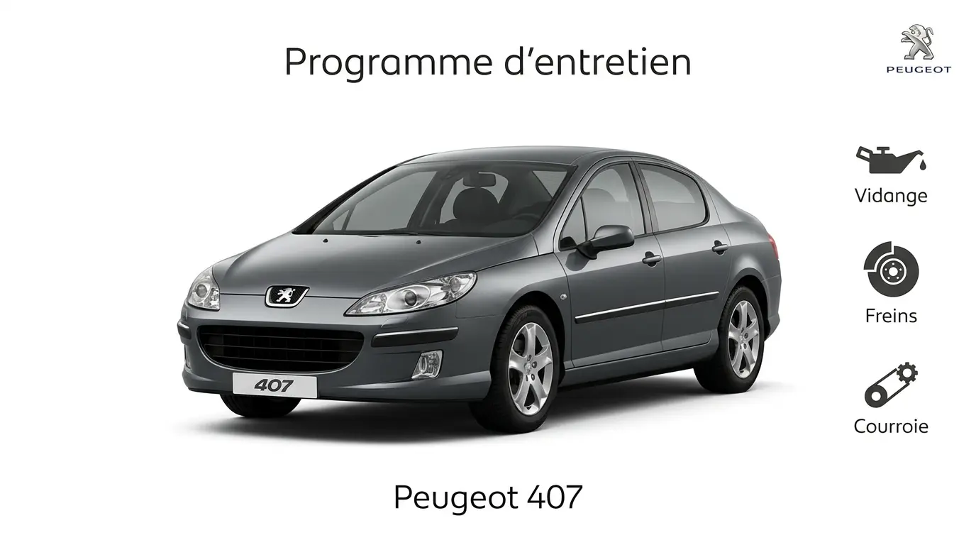 Programme d'entretien Peugeot 407 Essence, Diesel - Guide complet