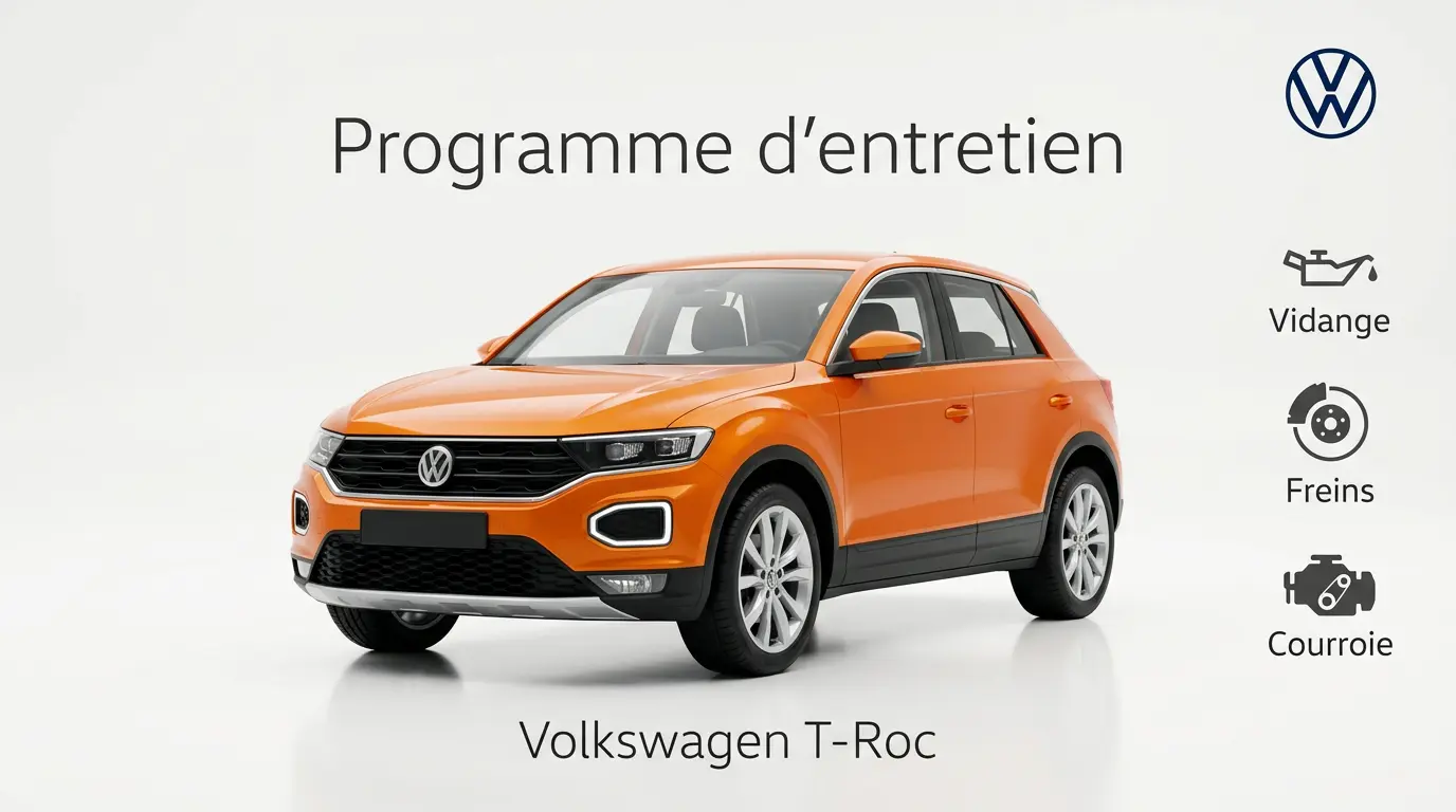 Plan d'entretien Volkswagen T-Roc Essence, Diesel et Hybride - Guide complet