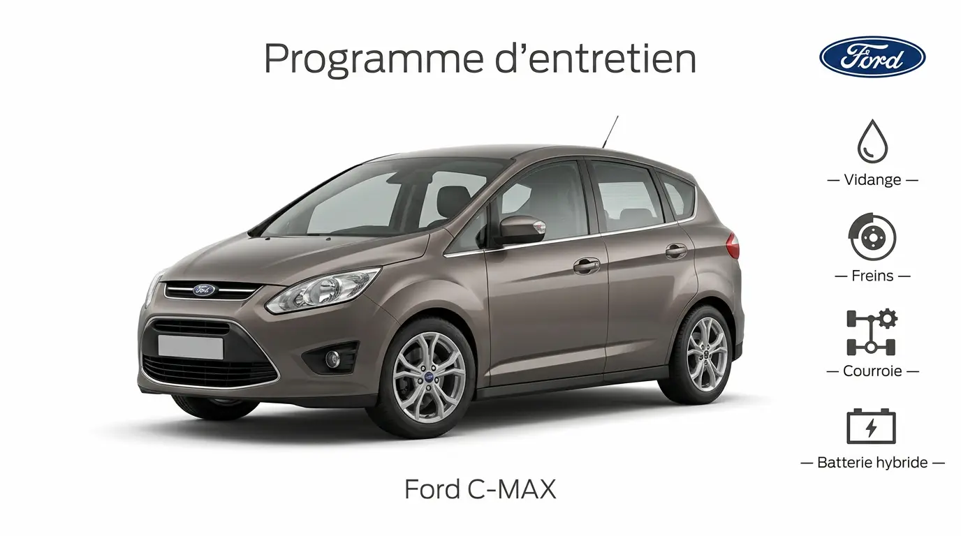 Plan d'entretien Ford C-Max Diesel, Essence et Hybride - Guide complet