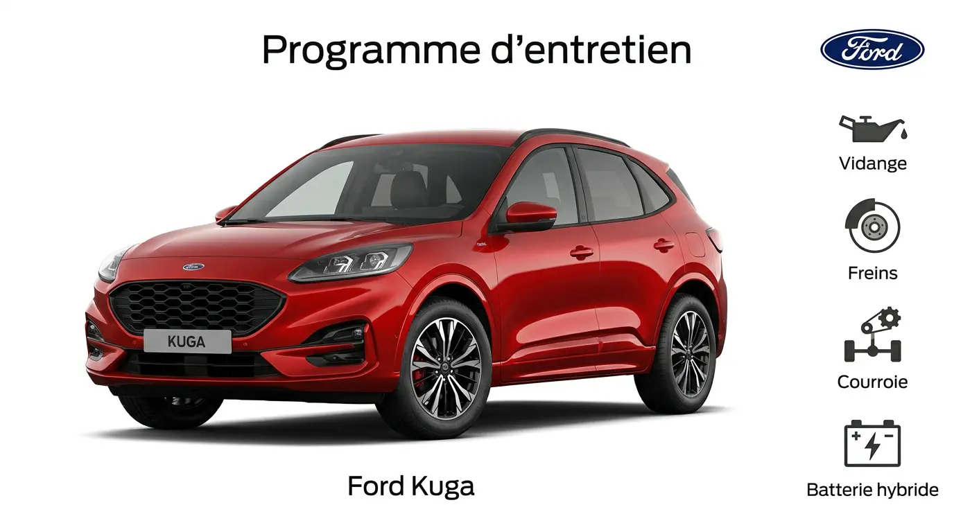 Plan d'entretien Ford Kuga Diesel, Essence et Hybride - Guide complet