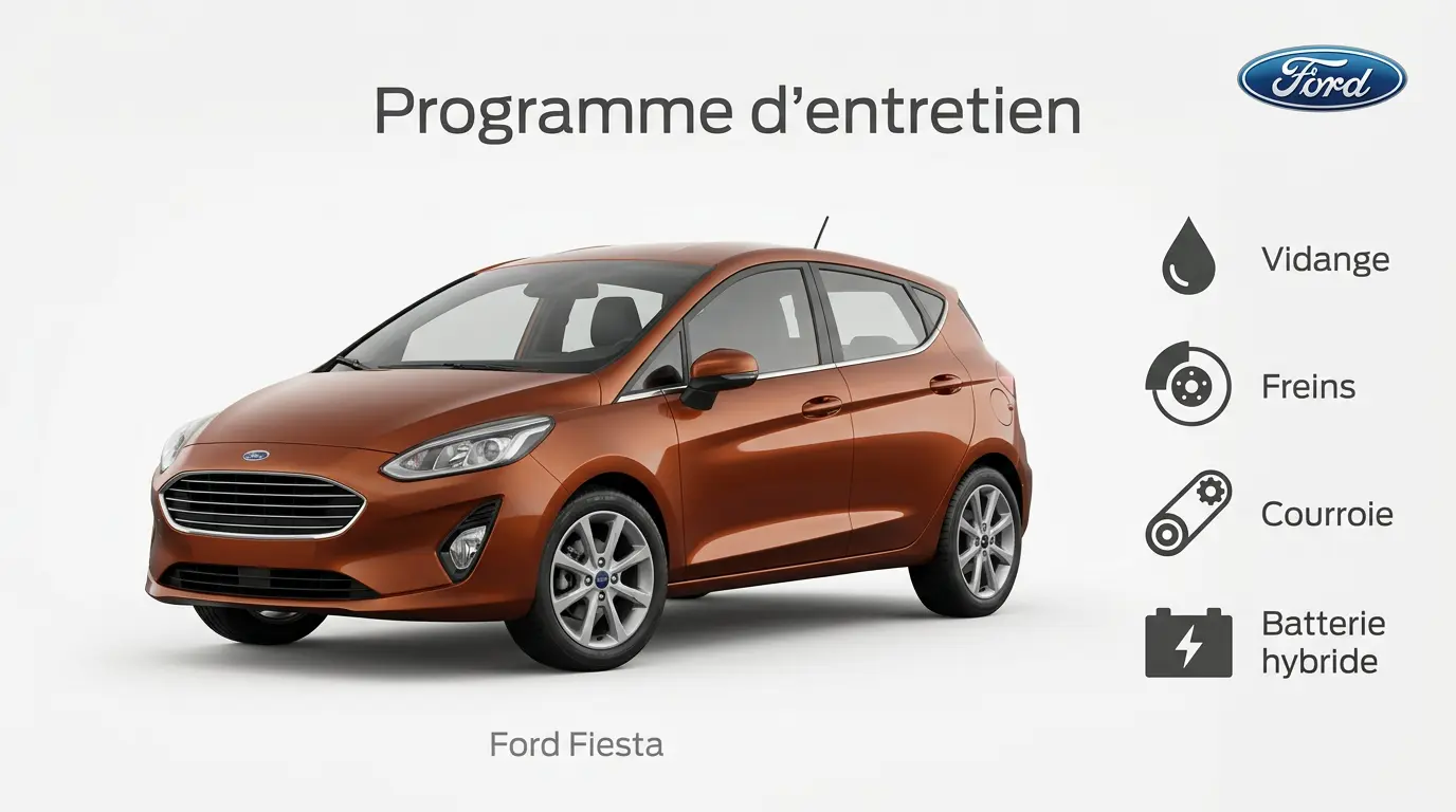 Plan d'entretien Ford Fiesta Essence, Diesel et Hybride - Guide complet