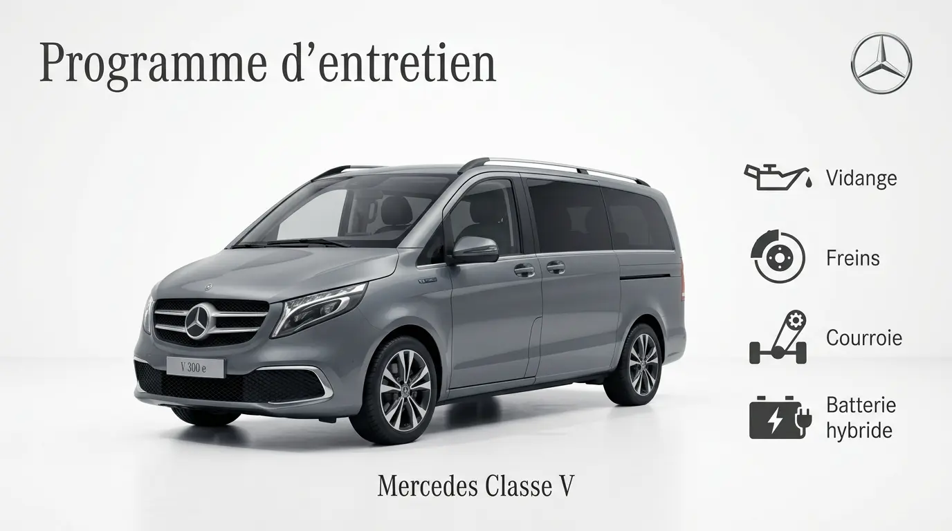 Plan d'entretien Mercedes Classe V Essence, Diesel : le guide complet
