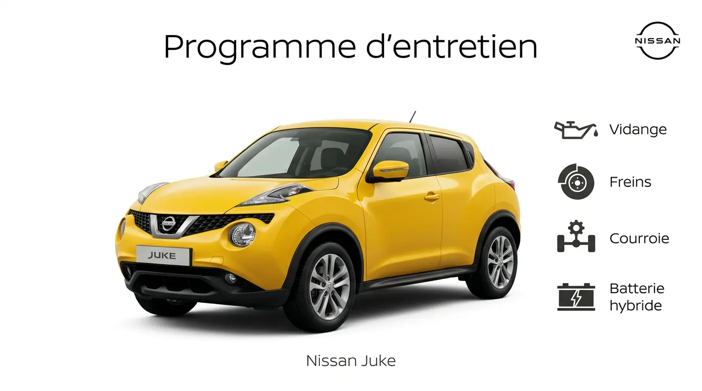 Plan d'entretien Nissan Juke Essence, Diesel, Hybride : le guide complet