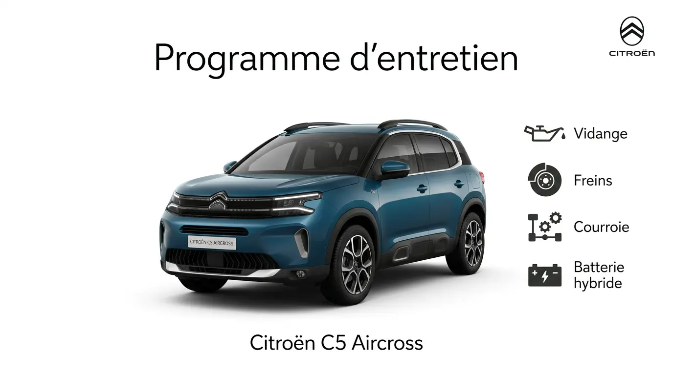 Plan d'entretien Citroen C5 AirCross Essence, Diesel et Hybride - Guide complet
