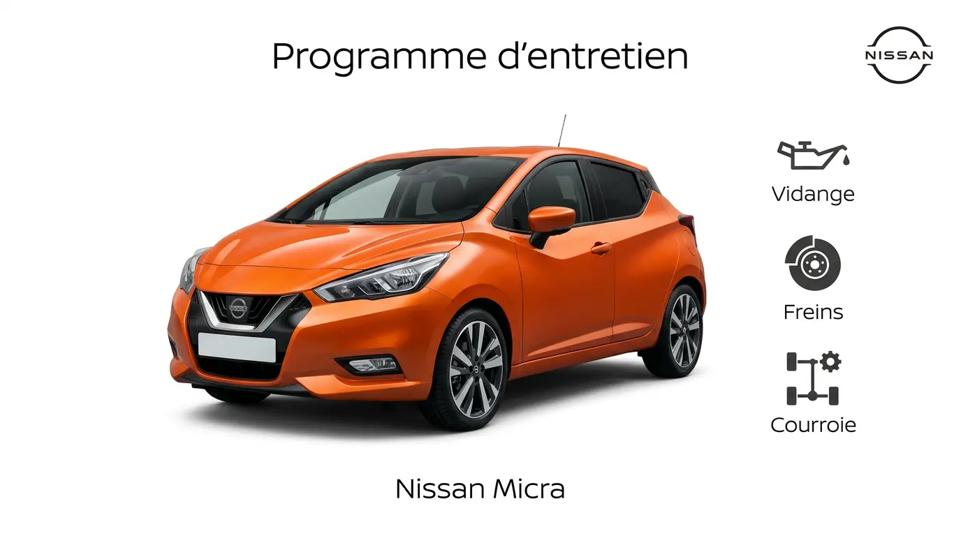 Plan d'entretien Nissan Micra Essence, Diesel et Hybride - Guide complet