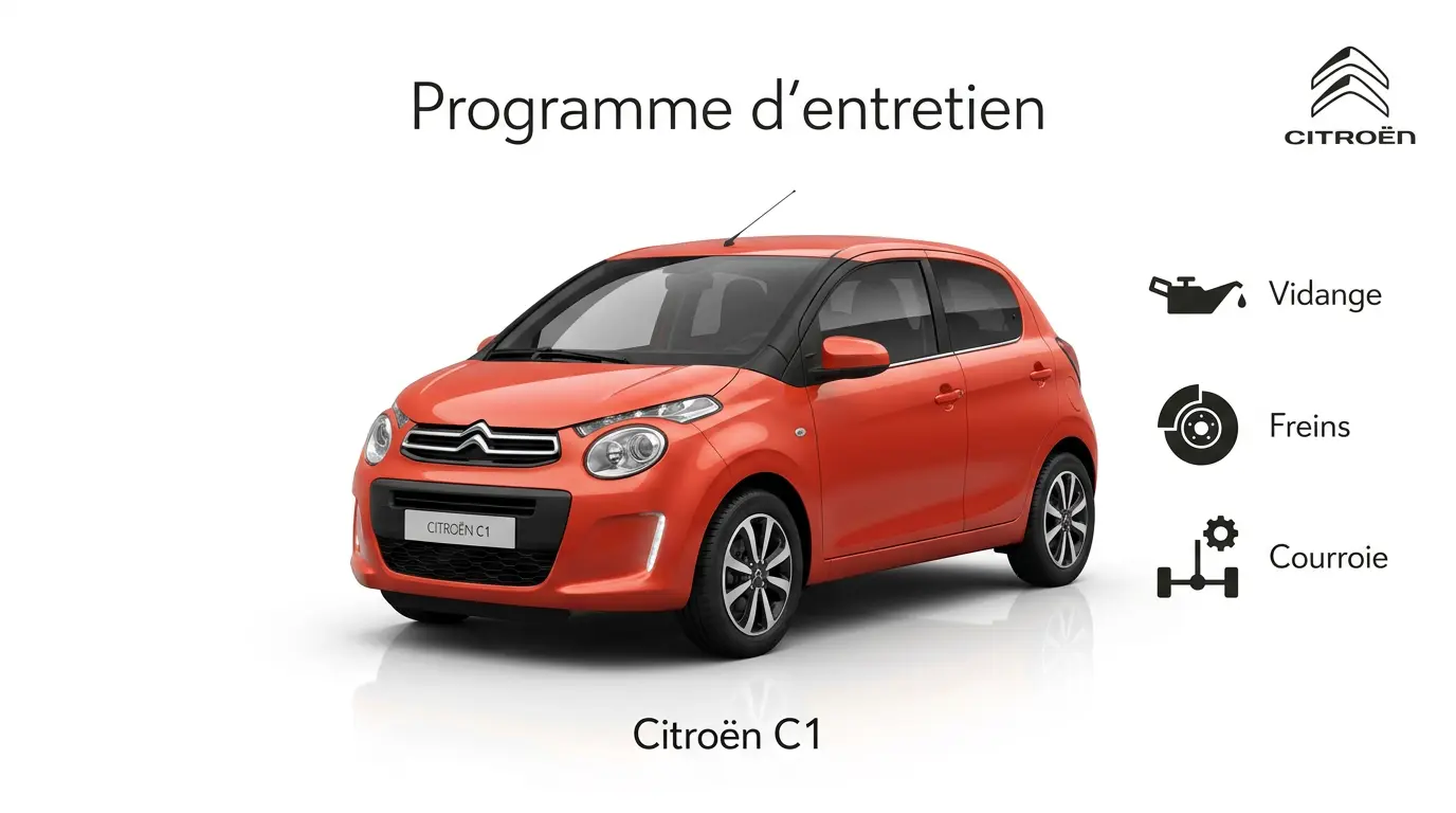 Plan d'entretien Citroen C1 Essence, Diesel - Guide complet