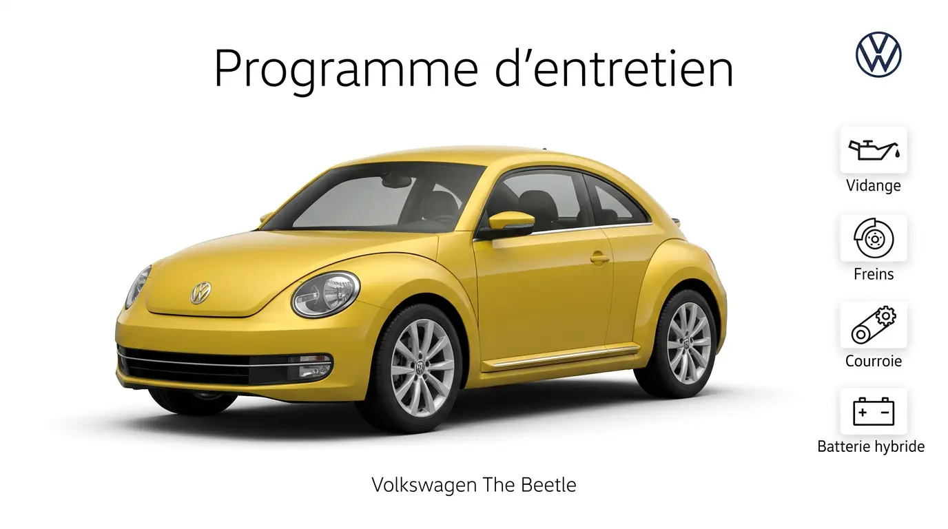 Plan d'entretien Volkswagen Beetle Coccinelle Essence, Diesel - Guide complet