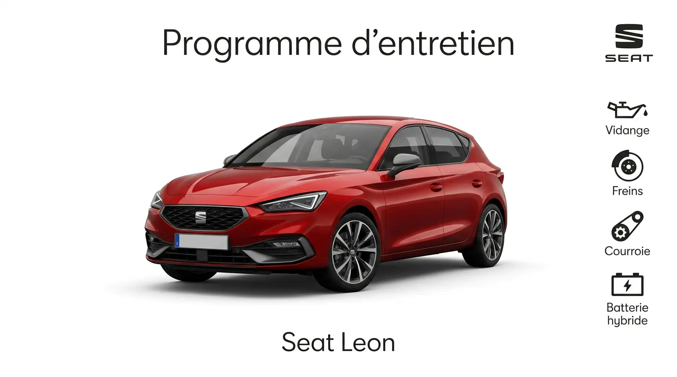 Plan d'entretien Seat Leon Essence, Diesel et Hybride - Guide complet