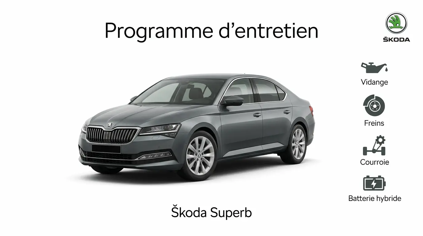 Plan d'entretien Skoda Superb : Diesel, Essence - Guide complet