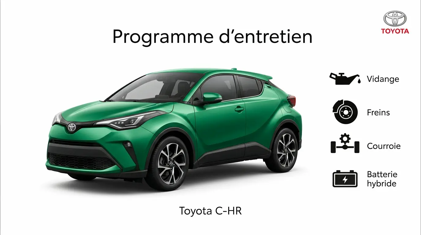 Plan d'entretien Toyota CHR : Guide complet, prix et conseils