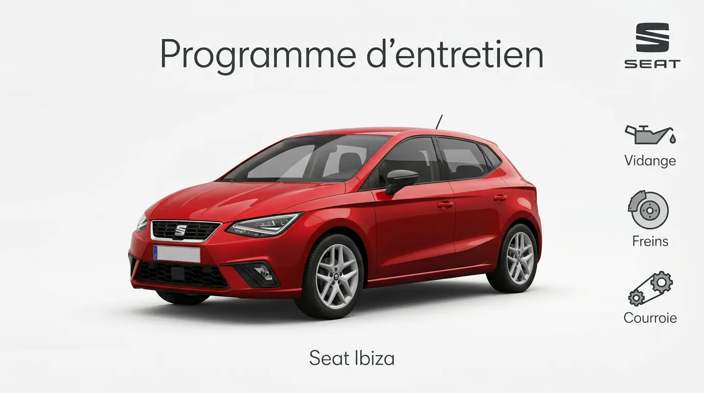 Plan d'entretien Seat Ibiza Essence, Diesel et Hybride - Guide complet
