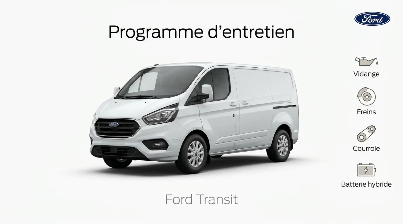 Plan d'entretien Ford Transit Essence, Diesel, Electrique - Guide complet