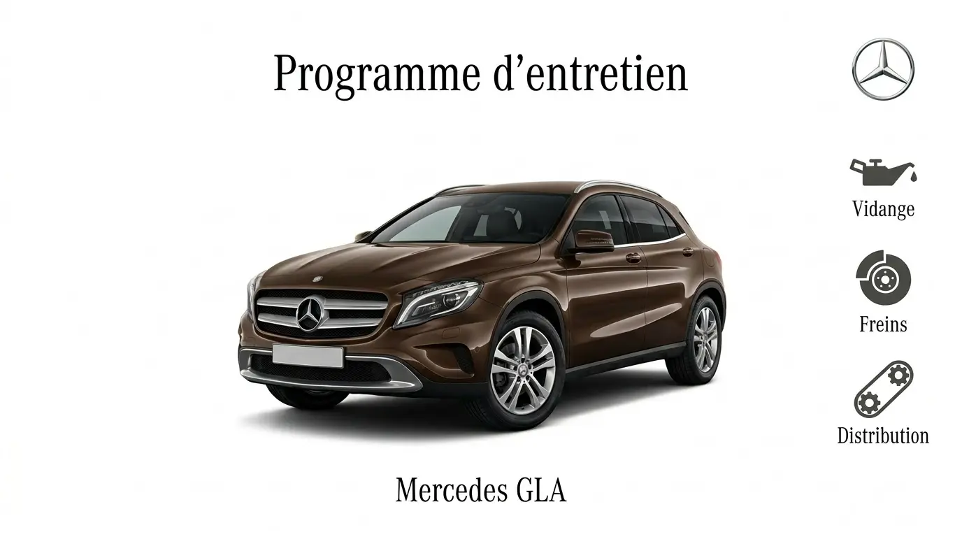 Plan d'entretien Mercedes GLA Essence, Diesel, Hybride : le guide complet