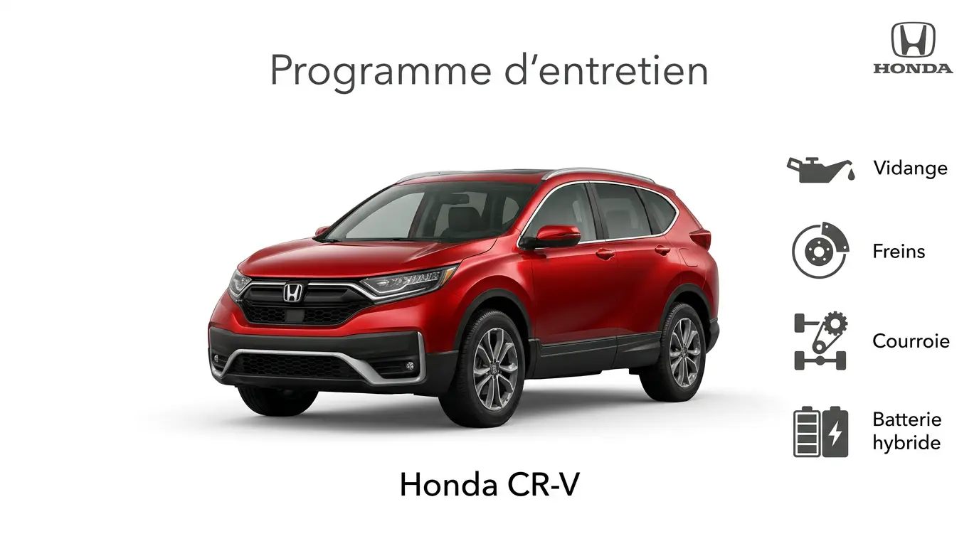 Plan d'entretien Honda CR-V Essence, Diesel, Hybride : le guide complet