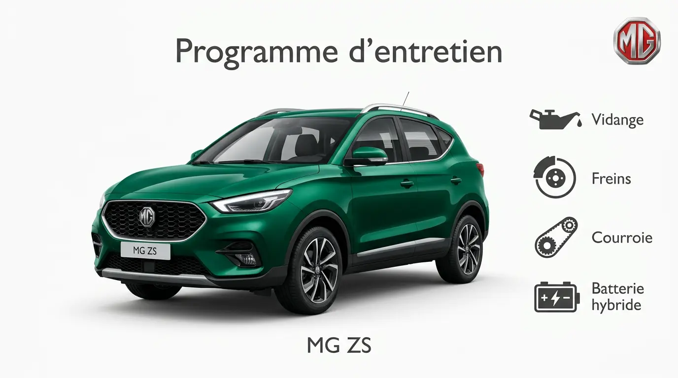 Plan d'entretien MG ZS Essence, Électrique et Hybride - Guide complet