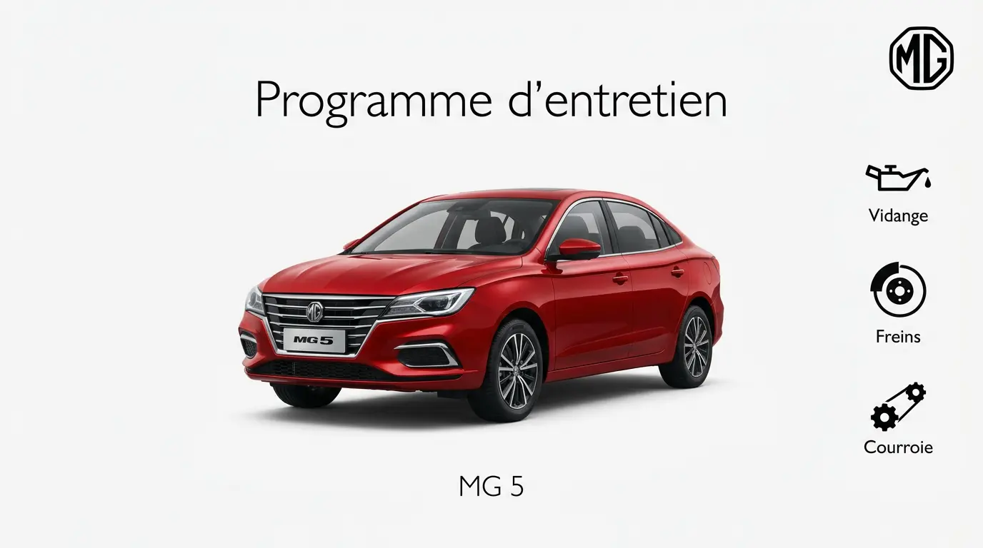 Plan d'entretien MG5 Électrique - Guide complet