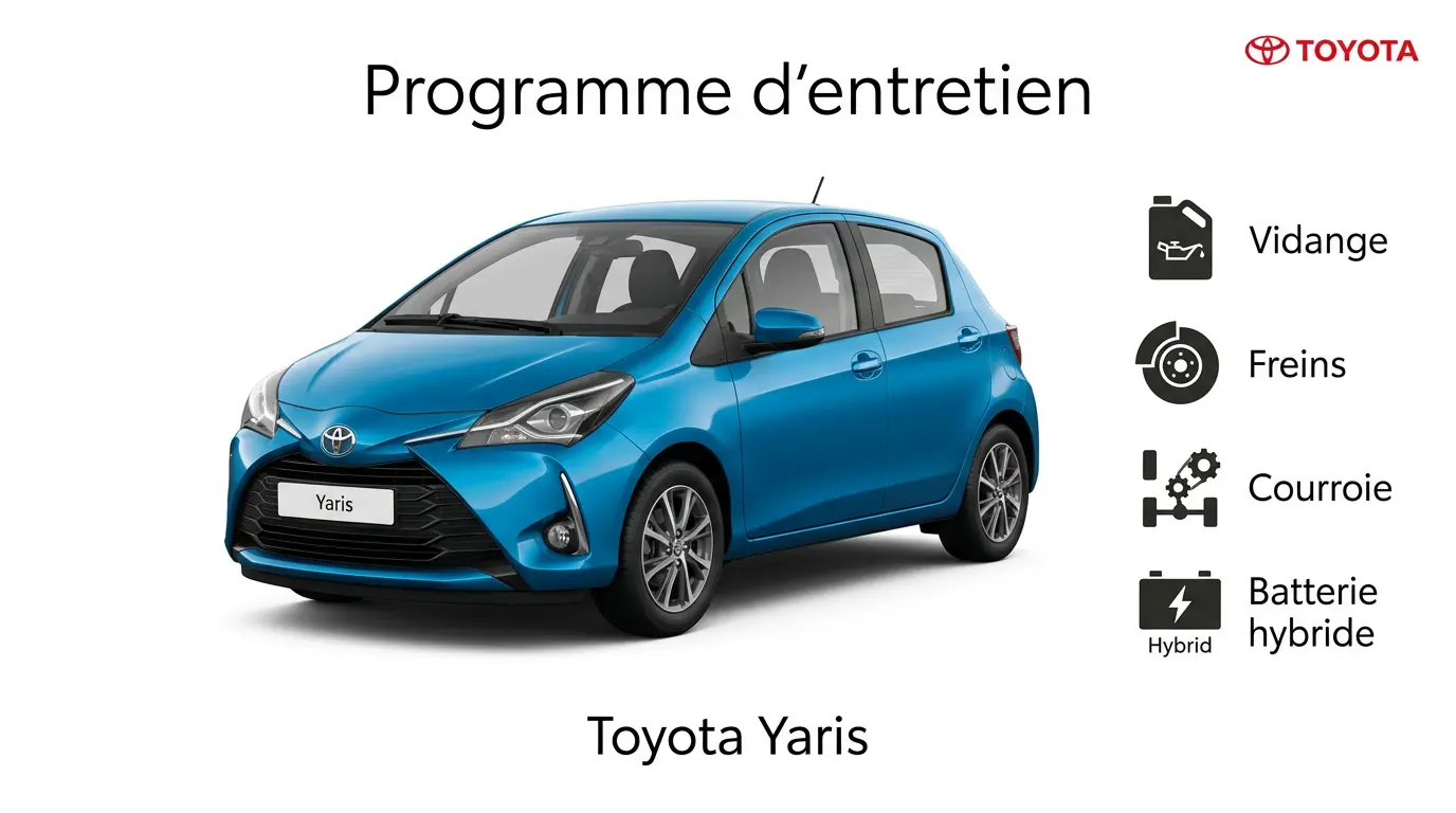 Plan d'entretien Toyota Yaris Essence, Diesel et Hybride - Guide complet