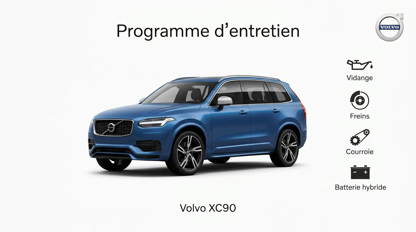 Plan d'entretien Volvo XC90 Essence, Diesel et Hybride rechargeable - Guide complet