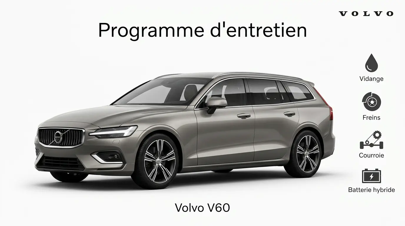 Plan d'entretien Volvo V60 Essence, Diesel et Hybride rechargeable - Guide complet