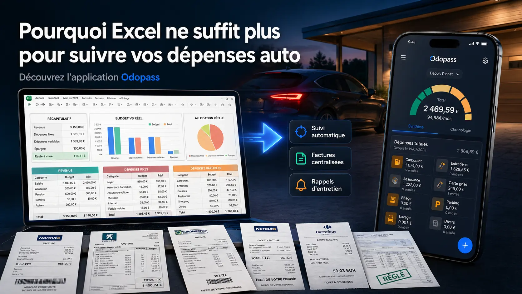 Pourquoi Excel ne suffit plus pour suivre vos dépenses auto : découvrez l'application Odopass