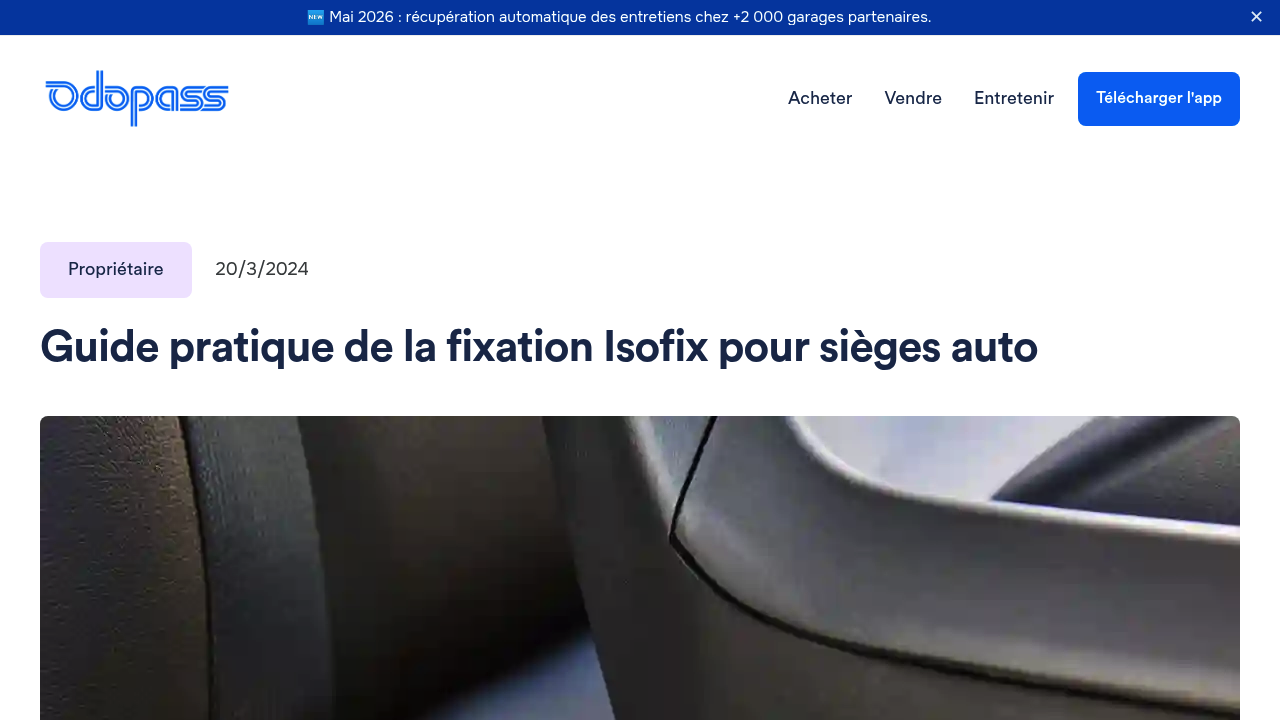 article sur la fixation isofix