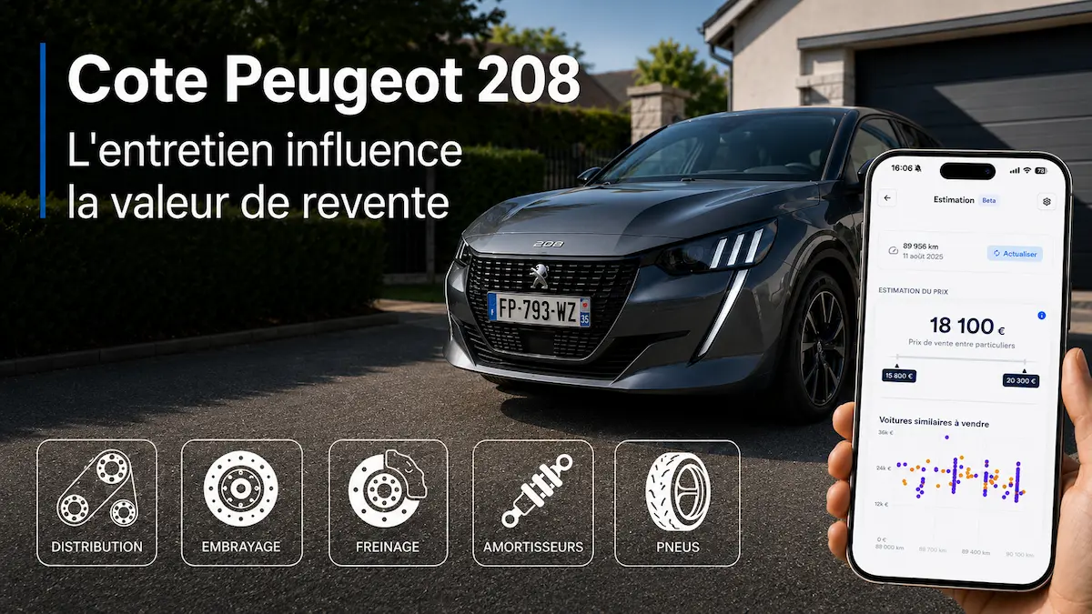 Cote Peugeot 208 : comment l'entretien influence sa valeur de revente