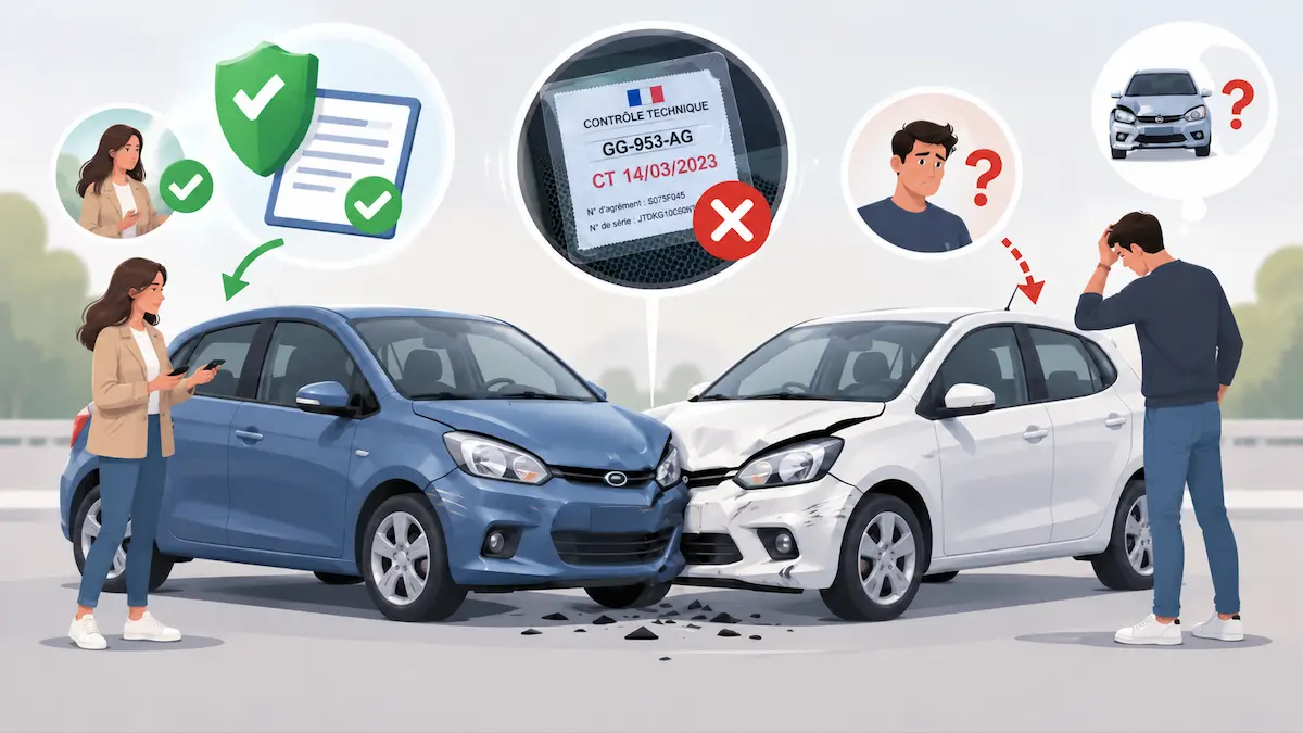 Accident sans contrôle technique : indemnisation et recours