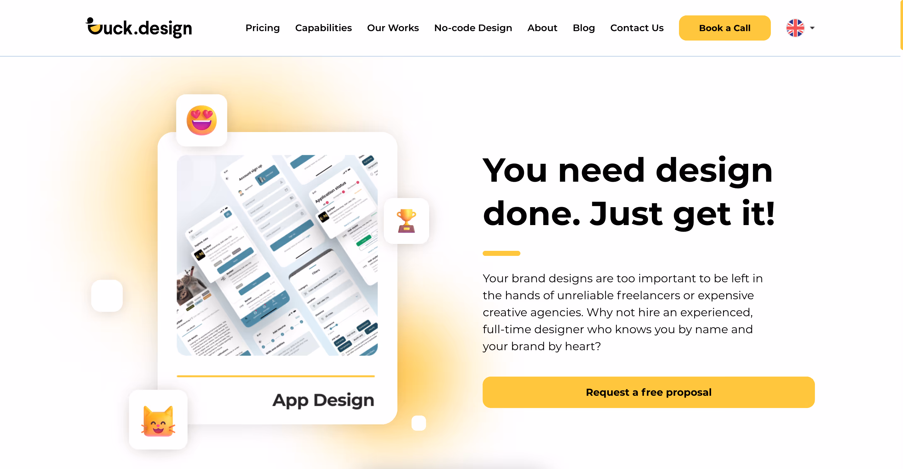 Duck.design providing comprehensive design solutions for businesses