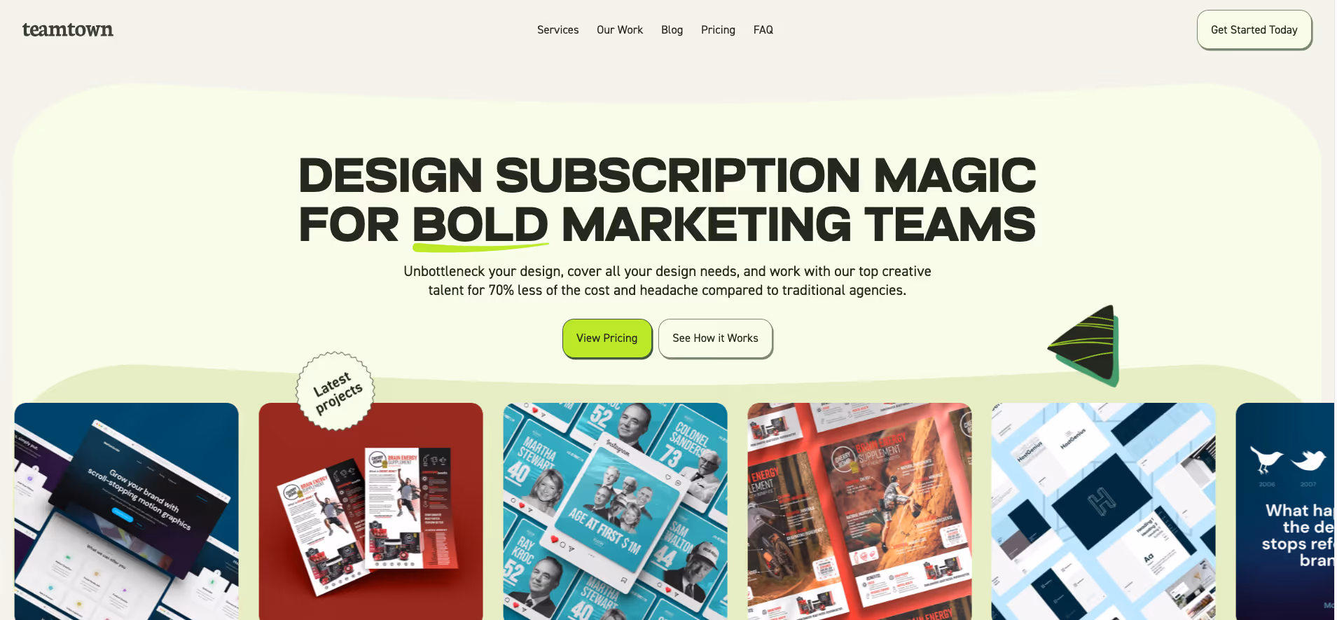 Teamtown Design Subscription Home Page