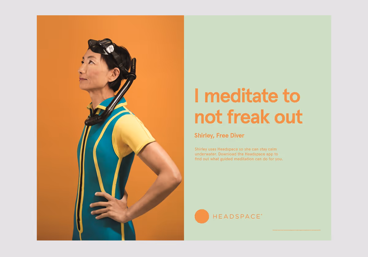 Advertising graphics and design for headspace