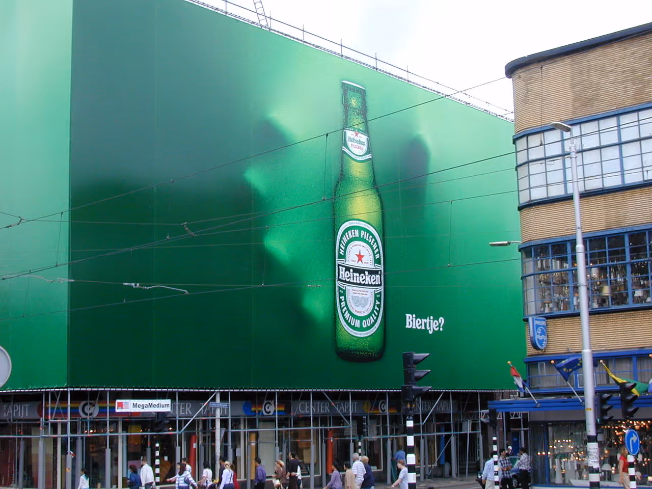 Advertising design graphics example for Heineken