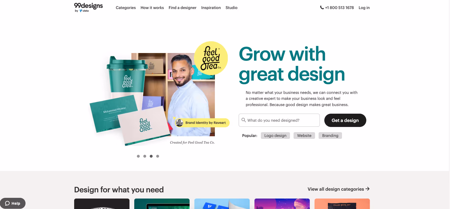 image 99designs landing page