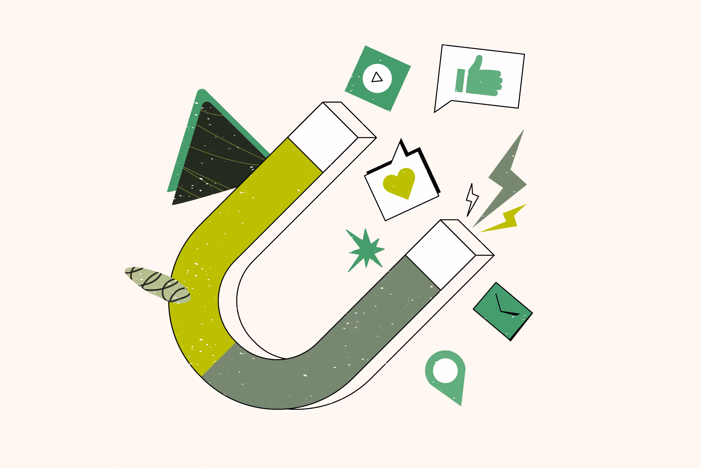 Magnet-like engagement for content marketing